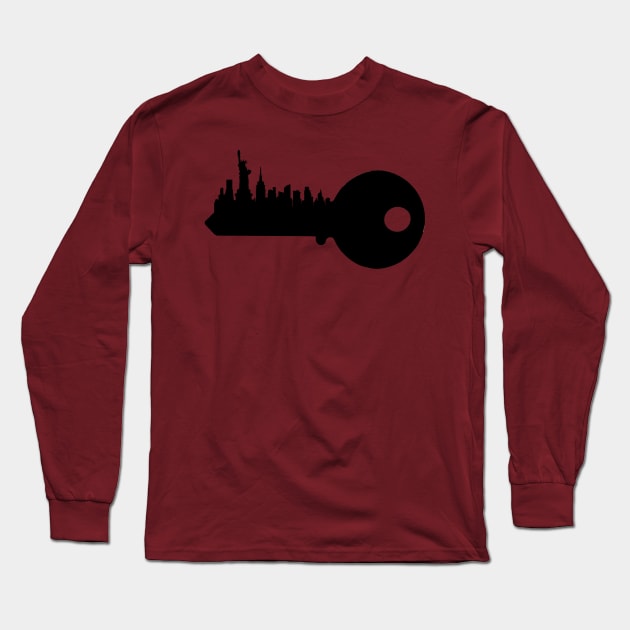 New York Key Long Sleeve T-Shirt by daftvader97